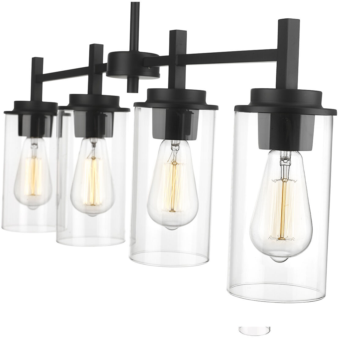 Janna 4 Light 28 inch Matte Black Chandelier Ceiling Light